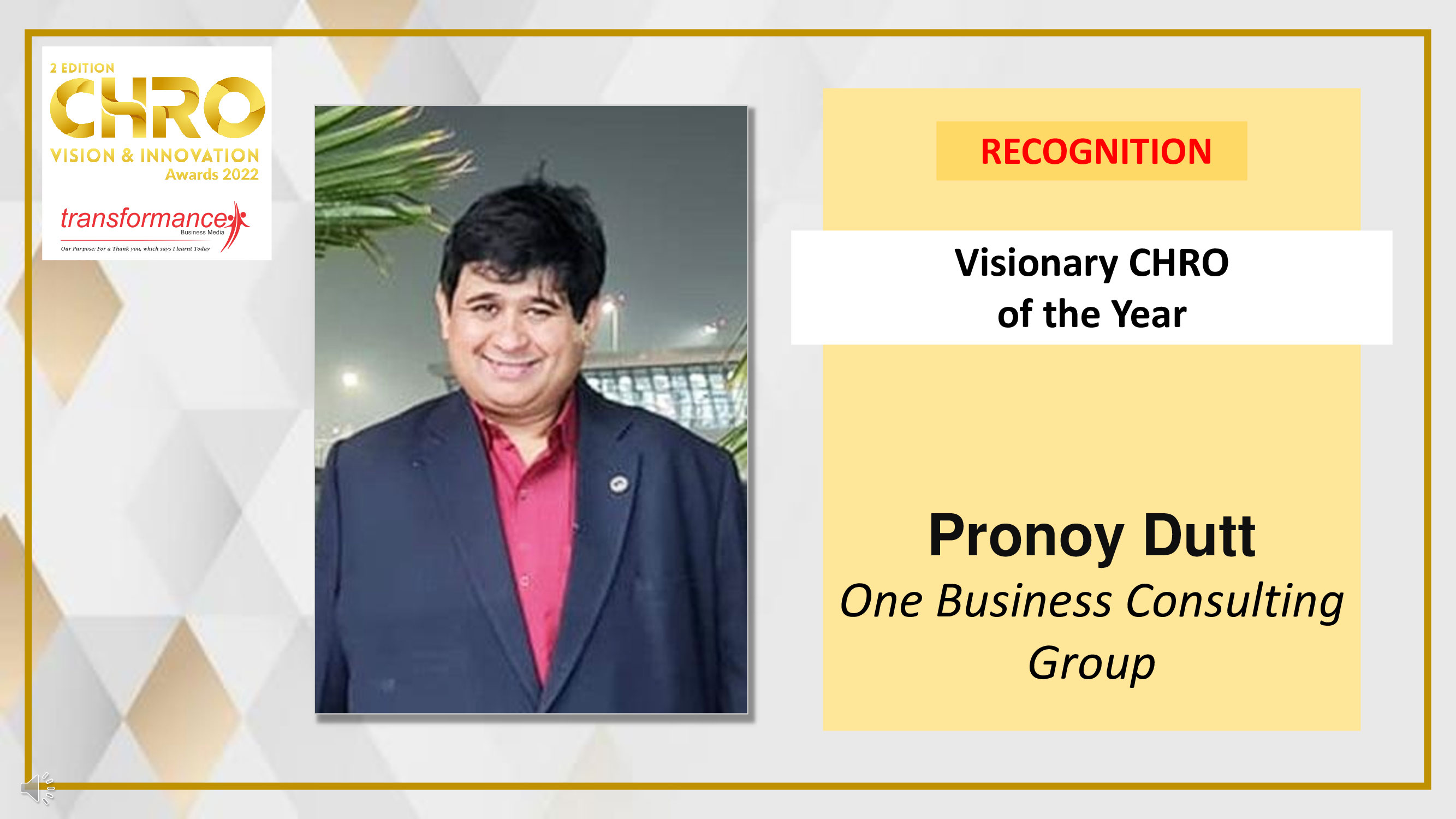 Pronoy Dutt, One Business Consulting Group