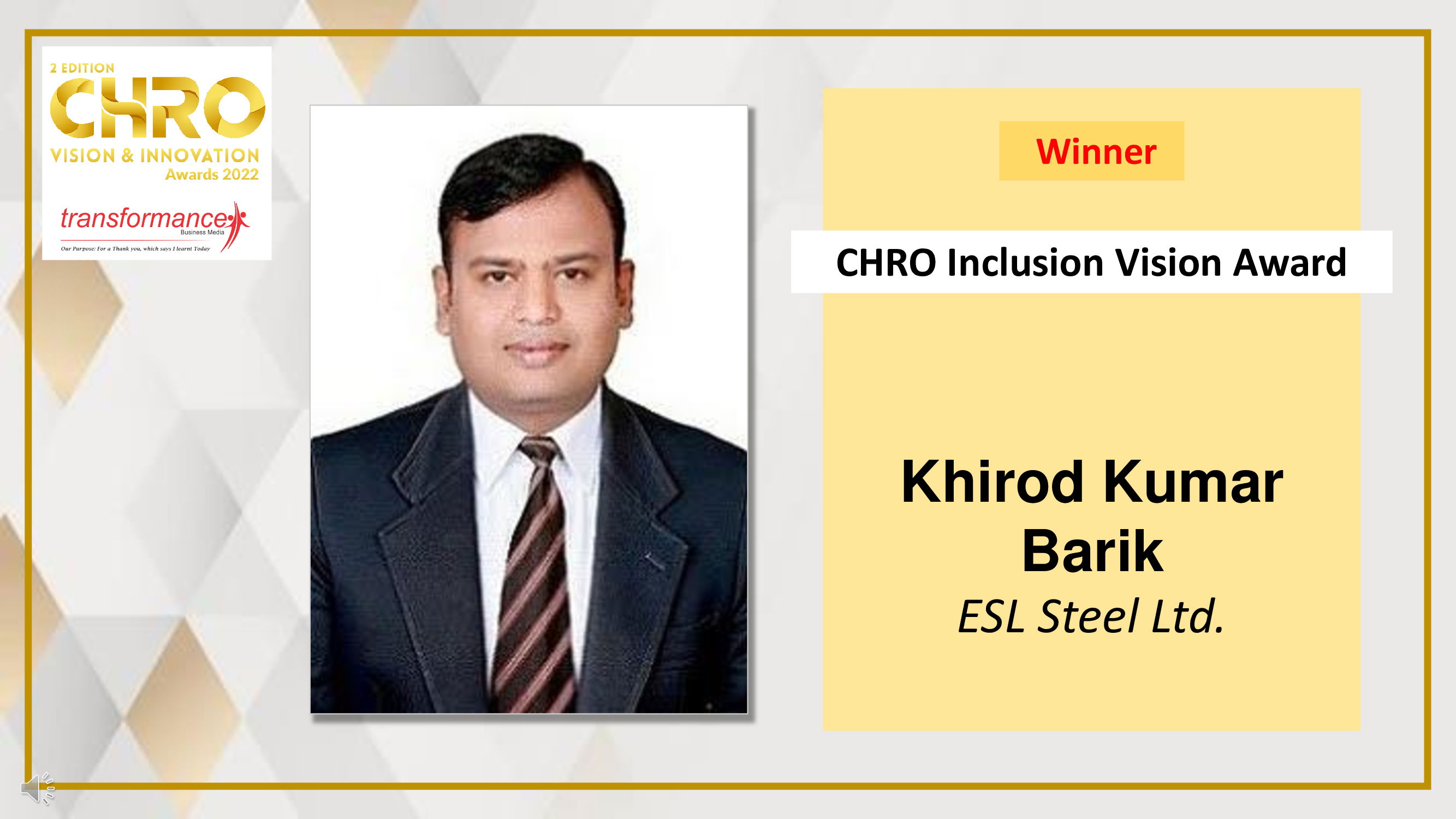 Khirod Kumar, Barik ESL Steel Ltd.