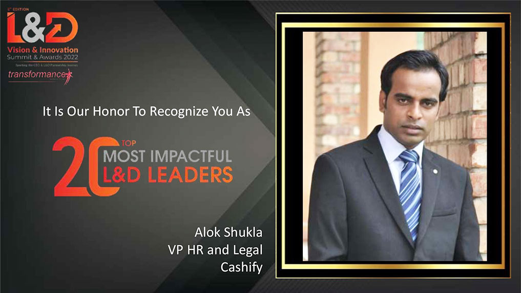 Alok Shukla, VP HR and Legal, Cashify
